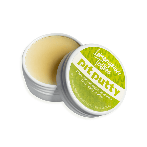 Lemongrass Tea Tree Pit Putty Mini Tin - Open tin