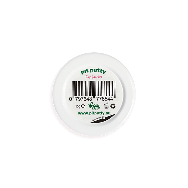 Rose Geranium Pit Putty Mini Tin - Back