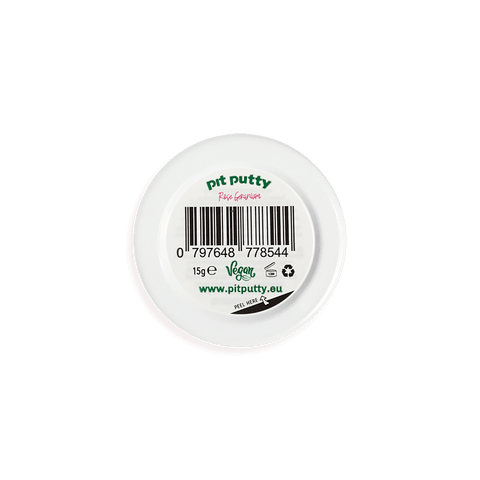 Rose Geranium Pit Putty Mini Tin - Back